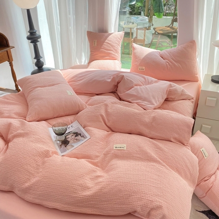 91家纺网 家纺一手货源 找家纺 （总）澳梵家居 2023新品全棉华夫格四件套