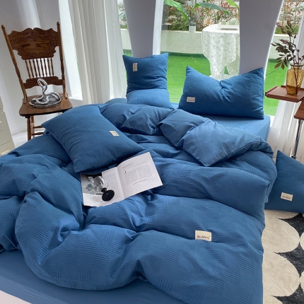 91家纺网 家纺一手货源 找家纺 （总）澳梵家居 2023新品全棉华夫格四件套