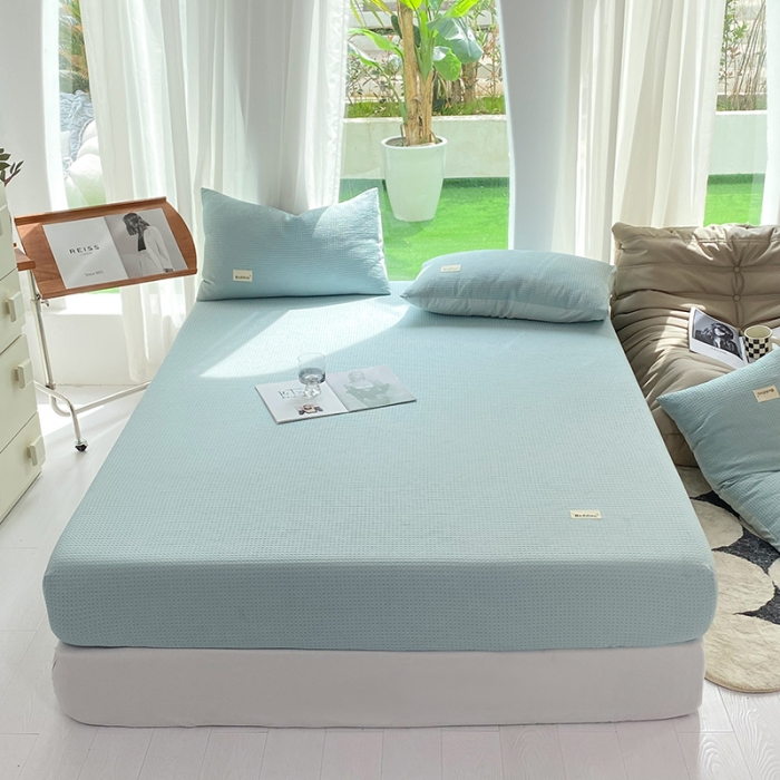 91家纺网 家纺一手货源 找家纺 （总）澳梵家居 2023新品全棉华夫格床笠单品