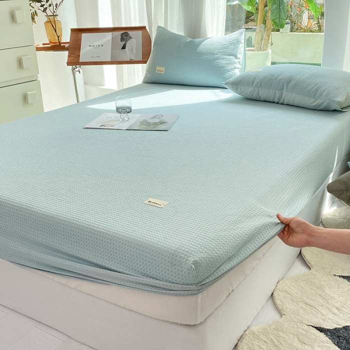 91家纺网 家纺一手货源 找家纺 （总）澳梵家居 2023新品全棉华夫格床笠单品