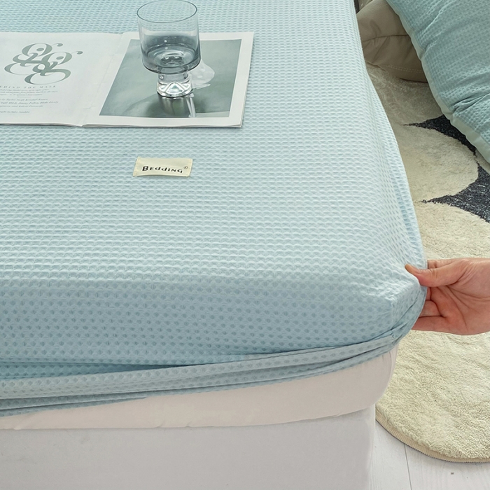 91家纺网 家纺一手货源 找家纺 （总）澳梵家居 2023新品全棉华夫格床笠单品