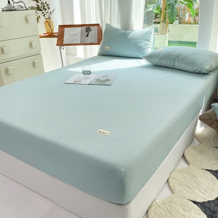 91家纺网 家纺一手货源 找家纺 （总）澳梵家居 2023新品全棉华夫格床笠单品