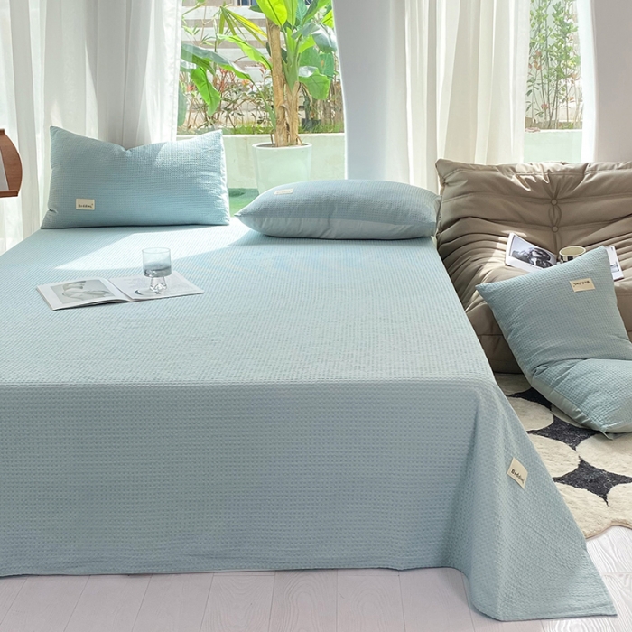 91家纺网 家纺一手货源 找家纺 （总）澳梵家居 2023新品全棉华夫格床单单品