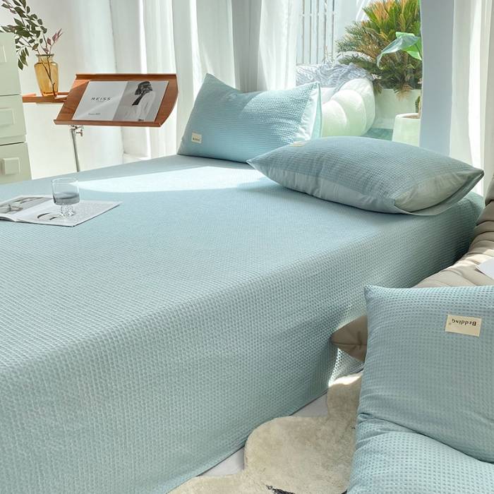 91家纺网 家纺一手货源 找家纺 （总）澳梵家居 2023新品全棉华夫格床单单品