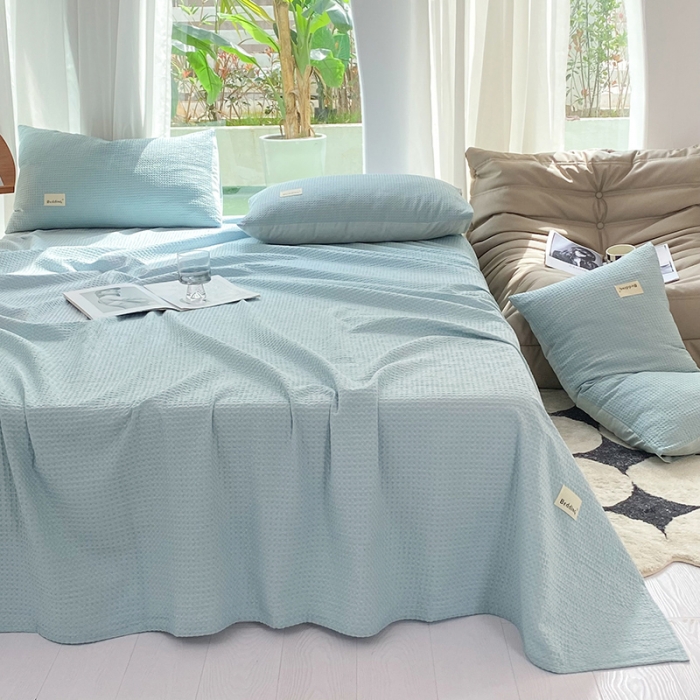 91家纺网 家纺一手货源 找家纺 （总）澳梵家居 2023新品全棉华夫格床单单品