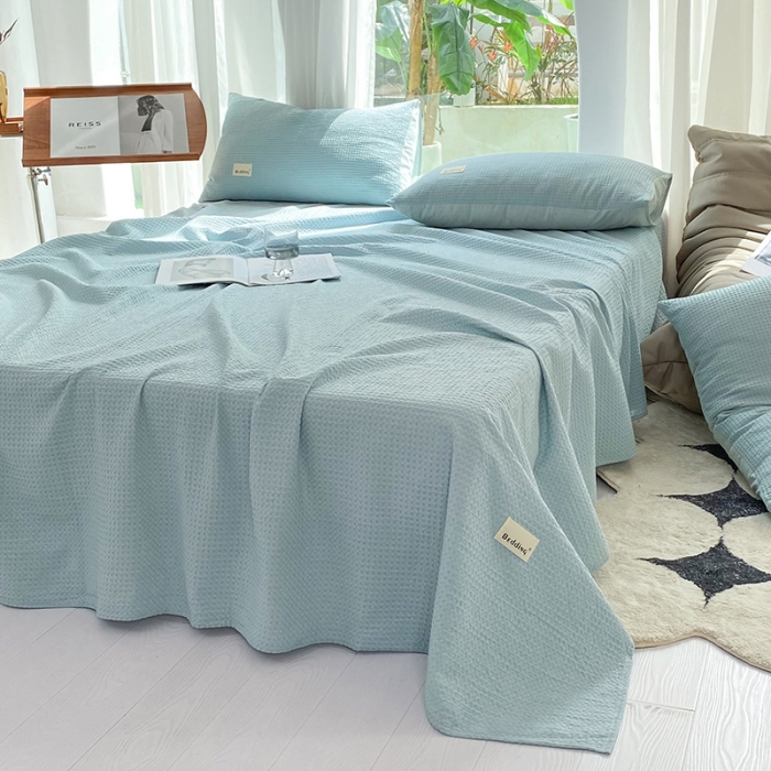 91家纺网 家纺一手货源 找家纺 （总）澳梵家居 2023新品全棉华夫格床单单品