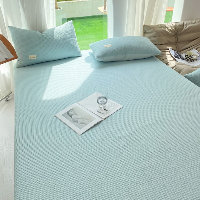 91家纺网 家纺一手货源 找家纺 （总）澳梵家居 2023新品全棉华夫格床单单品