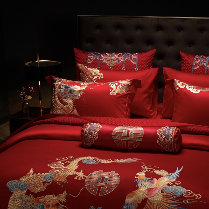 91家纺网 家纺一手货源 找家纺 缔缦 2023新款Wedding高端婚庆系列至尊龙凤