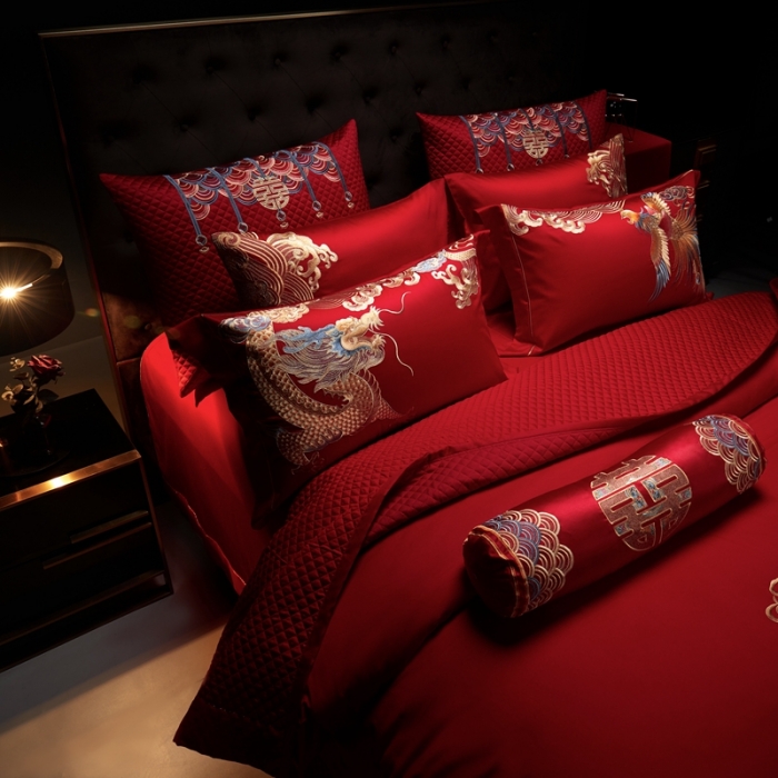 91家纺网 家纺一手货源 找家纺 缔缦 2023新款Wedding高端婚庆系列至尊龙凤