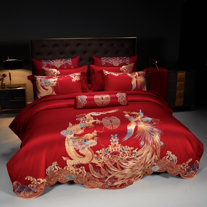 91家纺网 家纺一手货源 找家纺 缔缦 2023新款Wedding高端婚庆系列至尊龙凤