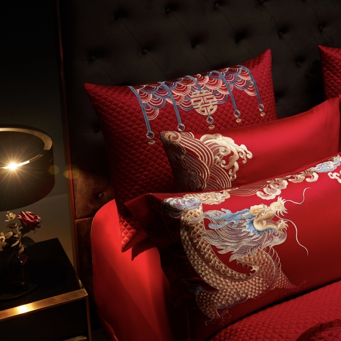 91家纺网 家纺一手货源 找家纺 缔缦 2023新款Wedding高端婚庆系列至尊龙凤