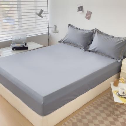 91家纺网 家纺一手货源 找家纺 （总）2025床笠全棉纯色床笠双拼简约床笠三件套可定制