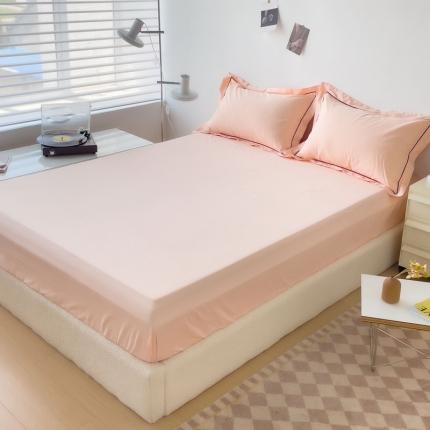 91家纺网 家纺一手货源 找家纺 （总）2025床笠全棉纯色床笠双拼简约床笠三件套可定制