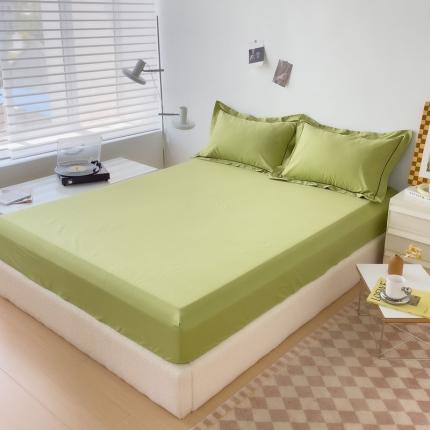 91家纺网 家纺一手货源 找家纺 （总）2025床笠全棉纯色床笠双拼简约床笠三件套可定制