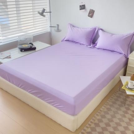 91家纺网 家纺一手货源 找家纺 （总）2025床笠全棉纯色床笠双拼简约床笠三件套可定制