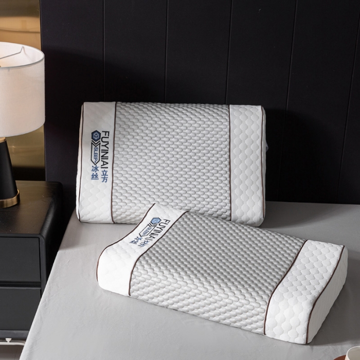 91家纺网 家纺一手货源 找家纺 其乐 2023新款水立方凉豆豆枕 灰豆豆（40*60*8/10）