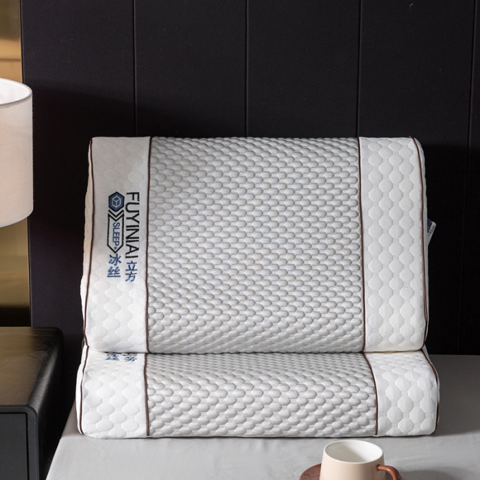 91家纺网 家纺一手货源 找家纺 其乐 2023新款水立方凉豆豆枕 灰豆豆（40*60*8/10）