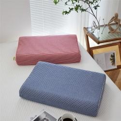 91家纺网 家纺一手货源 找家纺 新款天然乳胶枕高低平面款面料全棉水洗棉条纹面料乳胶枕头,40*60 全棉红条纹,40*60 全棉蓝条纹