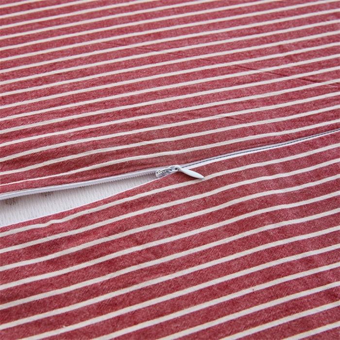 91家纺网 家纺一手货源 找家纺 新款天然乳胶枕高低平面款面料全棉水洗棉条纹面料乳胶枕头