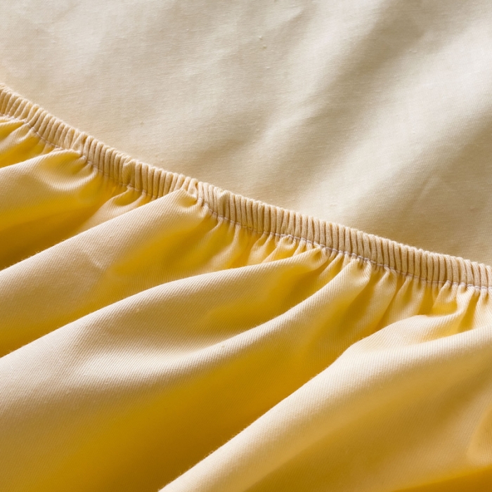 91家纺网 家纺一手货源 找家纺 2025床笠全棉纯色床笠双拼简约床笠单品床笠 初黄