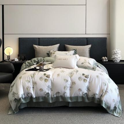 涞澳 2023新款 天丝印花四件套叶璃