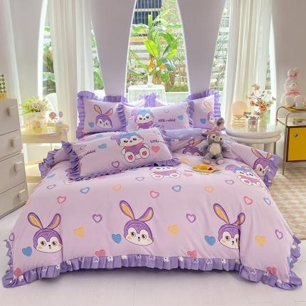 91家纺网 家纺一手货源 找家纺 优逸2025韩版公主风床裙款床单款四件套小可爱