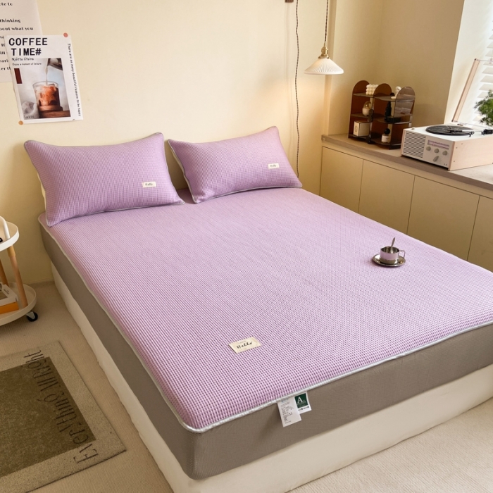 91家纺网 家纺一手货源 找家纺 （总）吉象家纺 2023新款A类华夫格软席凉感席套件