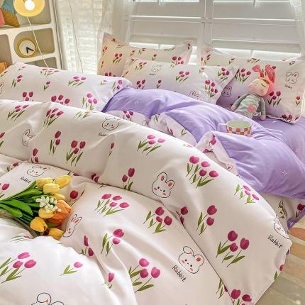 91家纺网 家纺一手货源 找家纺 卡斯诺 2025新款植物羊绒磨毛四件套 秘密花园