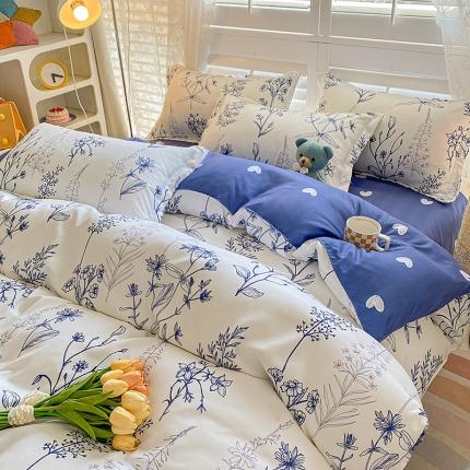 91家纺网 家纺一手货源 找家纺 卡斯诺 2025新款植物羊绒磨毛四件套 似水流年