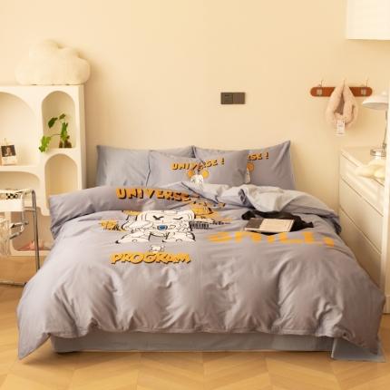 91家纺网 家纺一手货源 找家纺 （总）安莱生活 2023新款长绒棉数码大版数码印花居家高级风四件套