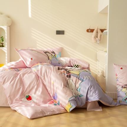 91家纺网 家纺一手货源 找家纺 （总）安莱生活 2023新款长绒棉数码大版数码印花居家高级风四件套