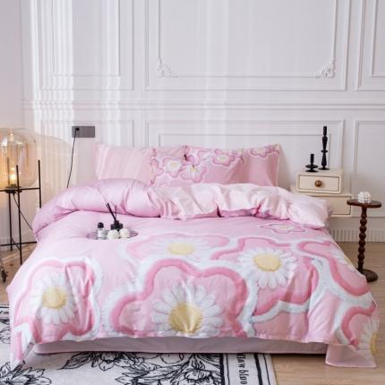 91家纺网 家纺一手货源 找家纺 （总）安莱生活 2023新款长绒棉数码大版数码印花居家高级风四件套