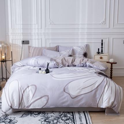 91家纺网 家纺一手货源 找家纺 （总）安莱生活 2023新款长绒棉数码大版数码印花居家高级风四件套