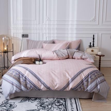 91家纺网 家纺一手货源 找家纺 （总）安莱生活 2023新款长绒棉数码大版数码印花居家高级风四件套