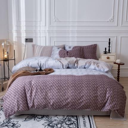 91家纺网 家纺一手货源 找家纺 （总）安莱生活 2023新款长绒棉数码大版数码印花居家高级风四件套