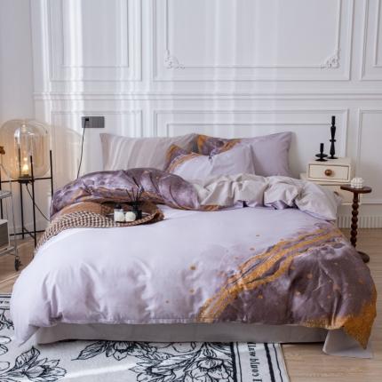 91家纺网 家纺一手货源 找家纺 （总）安莱生活 2023新款长绒棉数码大版数码印花居家高级风四件套