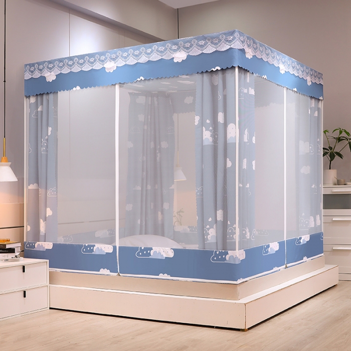 91家纺网 家纺一手货源 找家纺 显高蚊帐2025新款坐床遮光防尘坐床回底遮光蚊帐系列