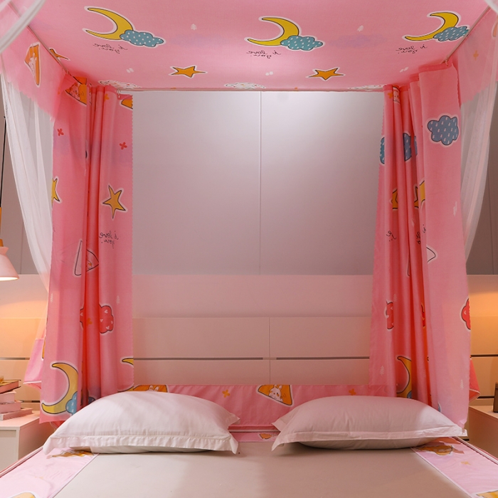 91家纺网 家纺一手货源 找家纺 显高蚊帐2025新款坐床遮光防尘坐床回底遮光蚊帐系列