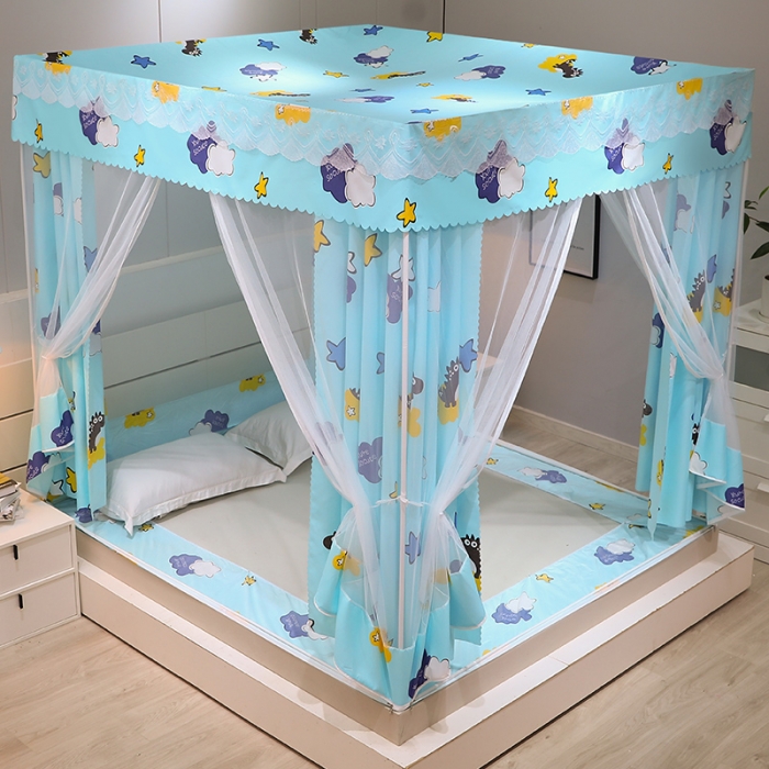 91家纺网 家纺一手货源 找家纺 显高蚊帐2025新款坐床遮光防尘坐床回底遮光蚊帐系列