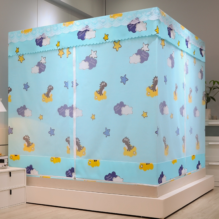 91家纺网 家纺一手货源 找家纺 显高蚊帐2025新款坐床遮光防尘坐床回底遮光蚊帐系列