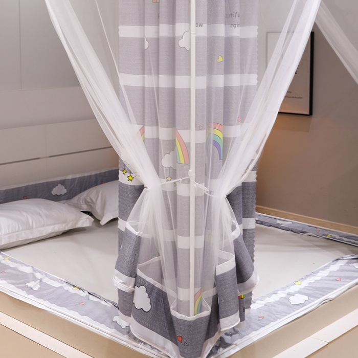 91家纺网 家纺一手货源 找家纺 显高蚊帐2025新款坐床遮光防尘坐床回底遮光蚊帐系列