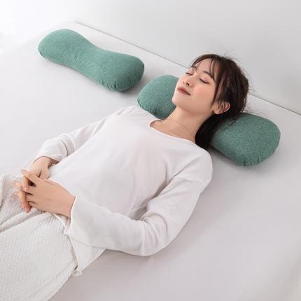 91家纺网 家纺一手货源 找家纺 织布人 2023新款荞麦枕直播爆款骨头枕棉麻荞麦颈椎枕艾草枕头枕芯 祖母绿（荞麦壳填充）