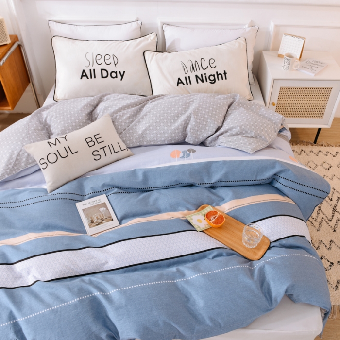 91家纺网 家纺一手货源 找家纺 多品 2023新款12868全棉印花单被套系列第二批 格彩丽景