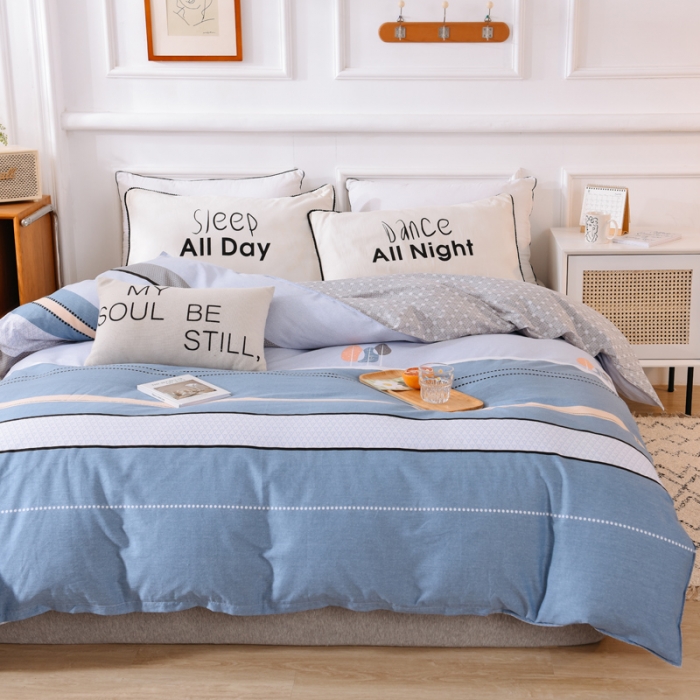 91家纺网 家纺一手货源 找家纺 多品 2023新款12868全棉印花单被套系列第二批 格彩丽景