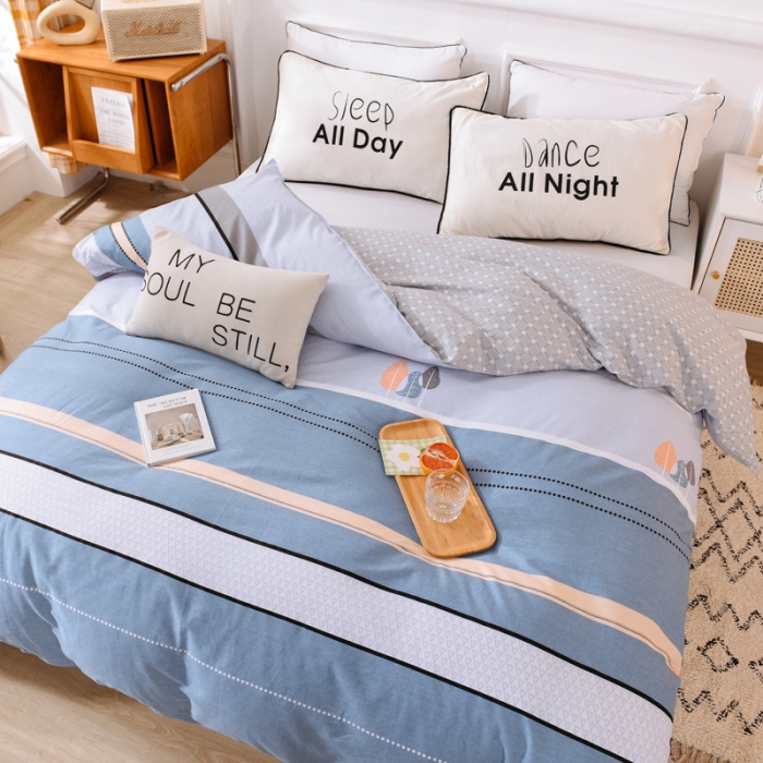 91家纺网 家纺一手货源 找家纺 多品 2023新款12868全棉印花单被套系列第二批 格彩丽景