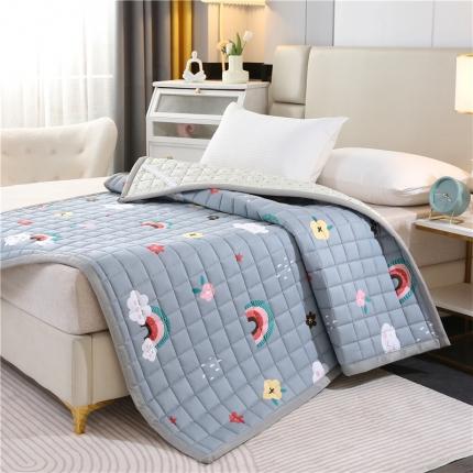 91家纺网 家纺一手货源 找家纺 东宇床垫 2023新款全棉印花棉花床垫 彩虹雨