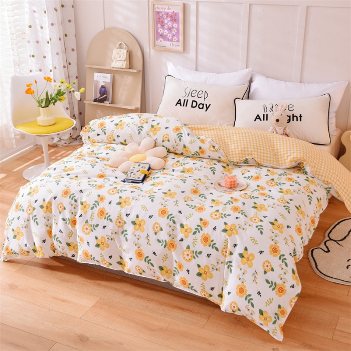 91家纺网 家纺一手货源 找家纺 多品 2023新款12868全棉印花单被套系列第二批 花涧艺