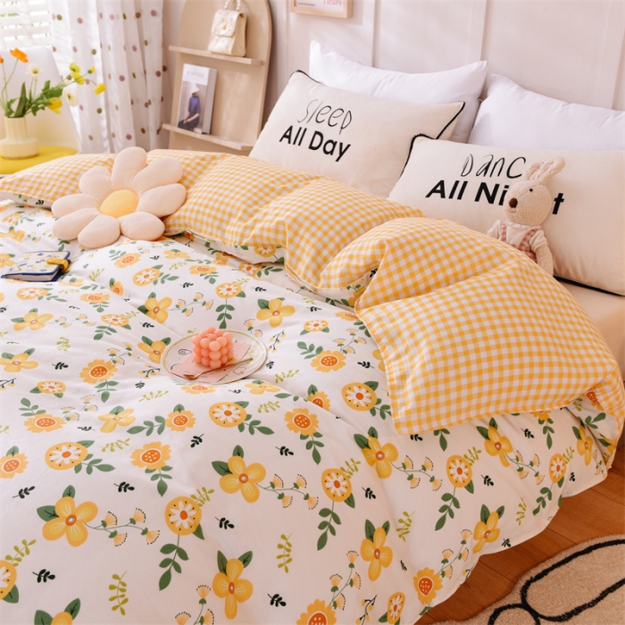 91家纺网 家纺一手货源 找家纺 多品 2023新款12868全棉印花单被套系列第二批 花涧艺