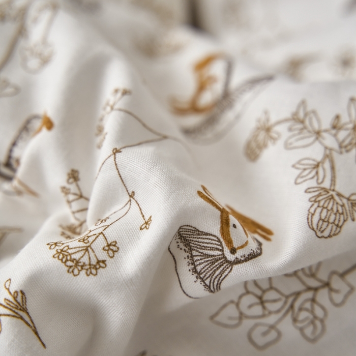 91家纺网 家纺一手货源 找家纺 （总）时年 2023新款全棉母婴级有氧双层纱纽扣工艺款四件套场景一