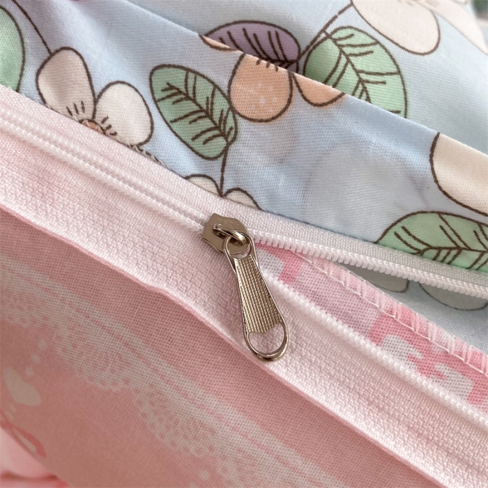 91家纺网 家纺一手货源 找家纺 多品家纺 2023新款12868全棉印花四件套系列第二批 春暖花开—蓝